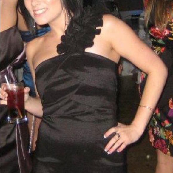 Maddy Paige Black one shoulder dress - Picture 1 of 5